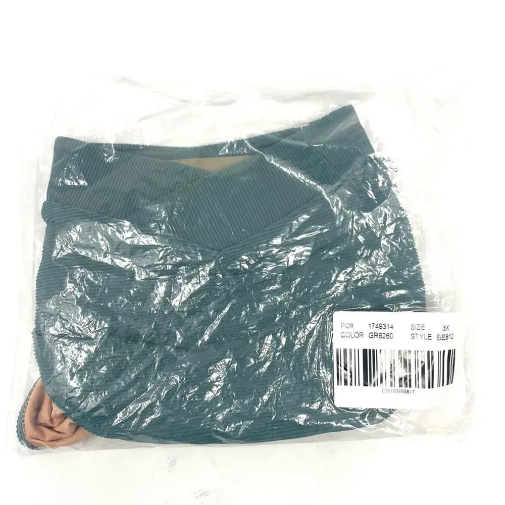 NEW J. Crew Ribbed Cross-front Cheeky Bikini Bottom, Green, Women's 3X BE812 $59